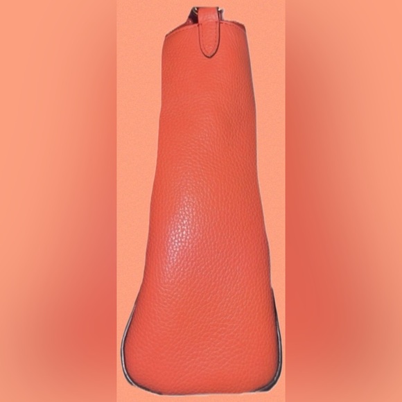 Coach Prairie Leather Satchel Crossbody Strap Lovely Orange Color Excellent Cond - Picture 10 of 17